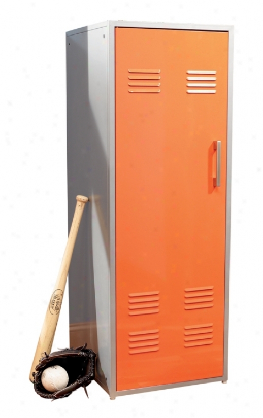 Orange Steel Storage Locker (f1647)