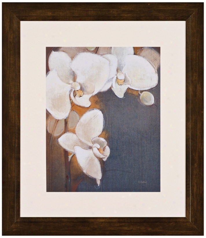 Orchid Blanc 31" High Wall Art (j5933)