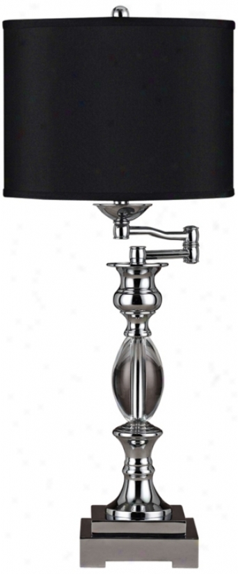 Ormond Crystal Swing Arm Table Lamp (p9611)