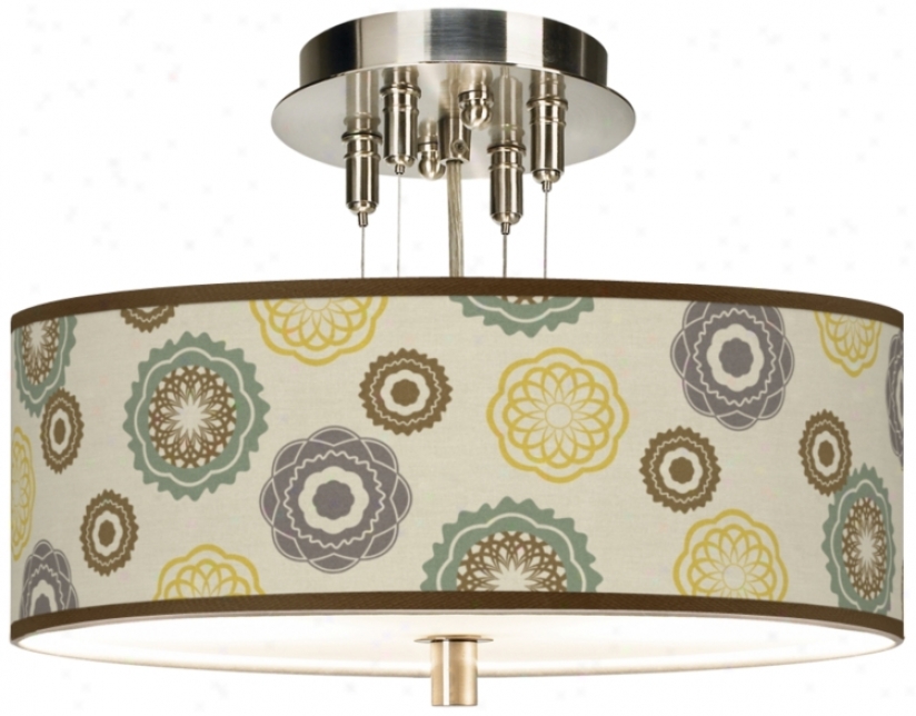 Ornametns Linen 14" Wide Giclee Ceiling Light (55369-t6539)