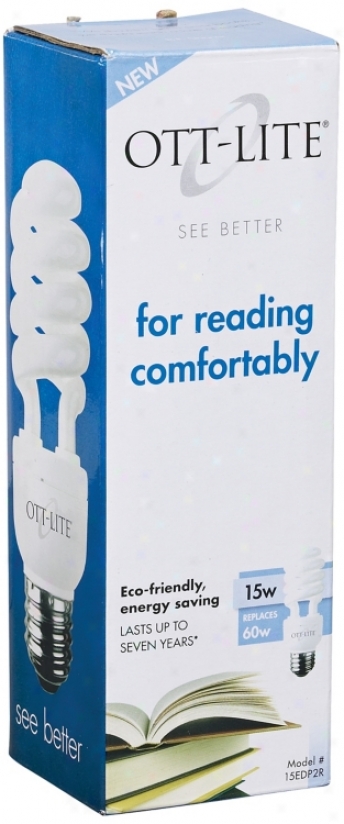 Ott-lite 15 Watt Reading Cfl Light Bulb (14671)