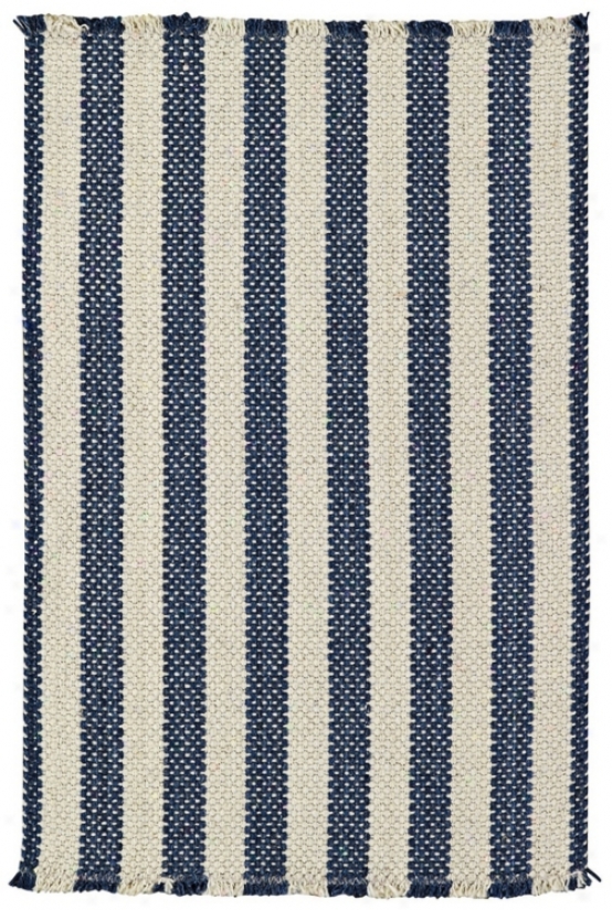 Outer Banks Blue Stripes Clolection 5'x8' Area Rug (w2999)