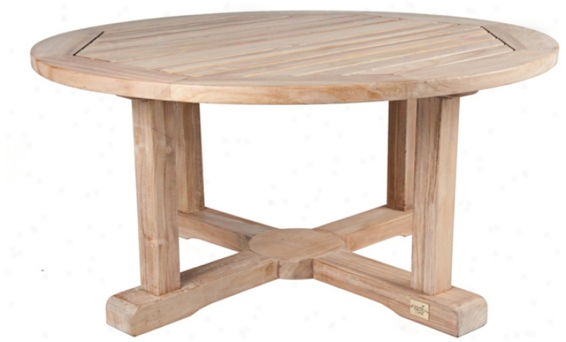 Oxford Teak Wood Outdoor Occasional Round Coffee Table (u1312)