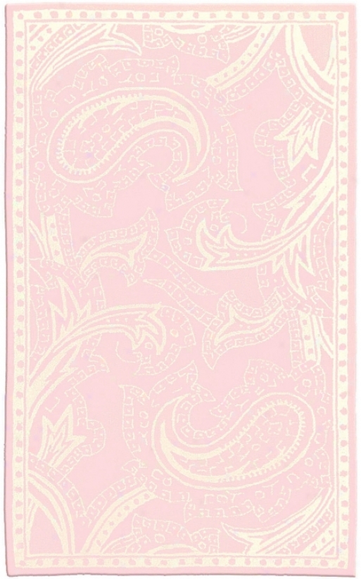 Paisley Fish Pink 2' 8"x4' 8" Area Rug (f4421)