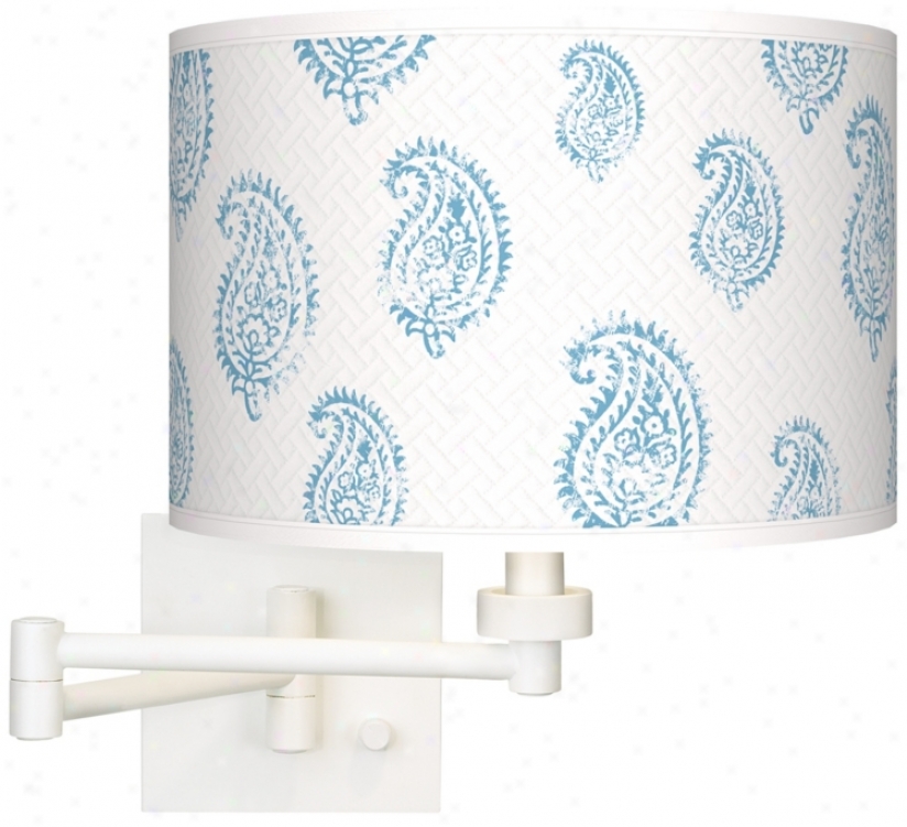 Paisley Snow Giclee Matte White Plug-in Seing Arm Wall Light (h6558-t5888)