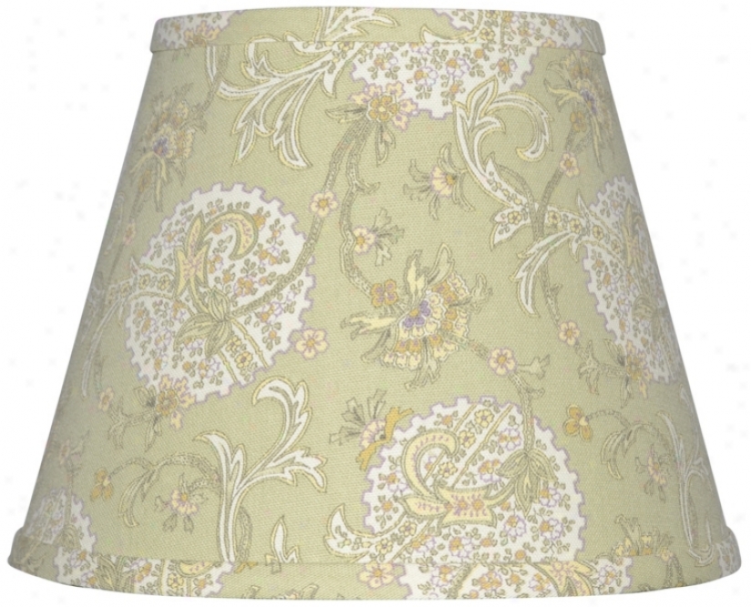 Pale Green Jacobean Lamp Shade 8x14x10.25 (spide)r (w0250)