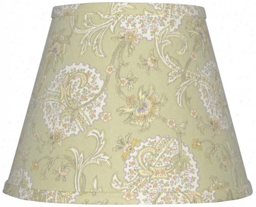 Pale rGeen Jacobean Lamp Shade 9x16x12 (dpider) (w0251)