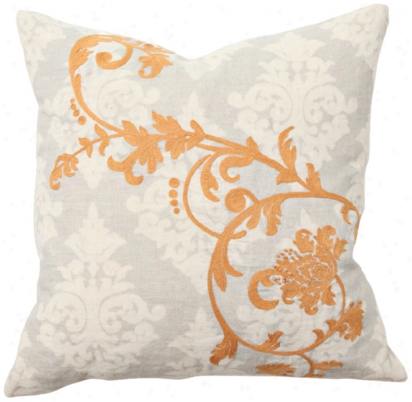 Palisades Embroidered Throw Pillow (r7922)