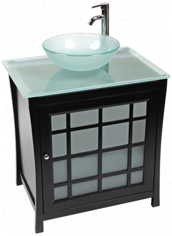 Panache Frosted Glass Contemporary Vanity (r9130)
