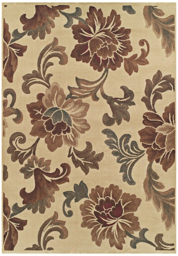 Paradise Garden Ivory 9' 6"x13' 2" Area Rug (j5550)