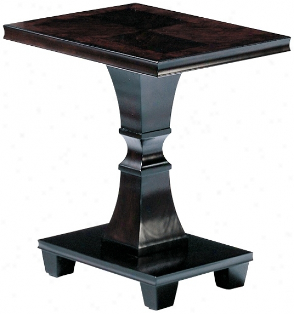 Paramount Black Chery Finish Chairside Table (p1894)