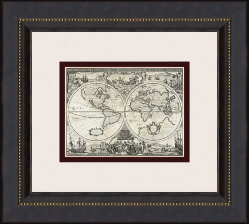 Parchment Maps-mini B 16" High Wall Art (03099)