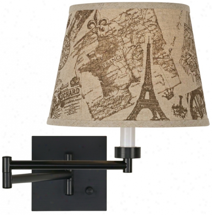 Paris Impressions Espresso Bronze Plug-in Swing Arm Wall Lamp (79412-r5815)