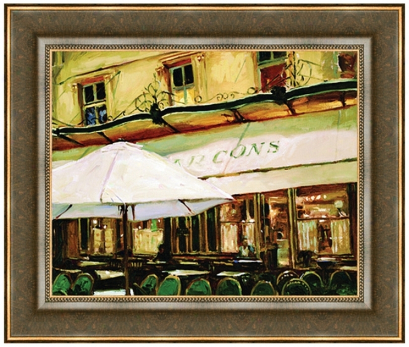 Paris Darkness Cafe 26" Wide Wall Art Print (j5892)