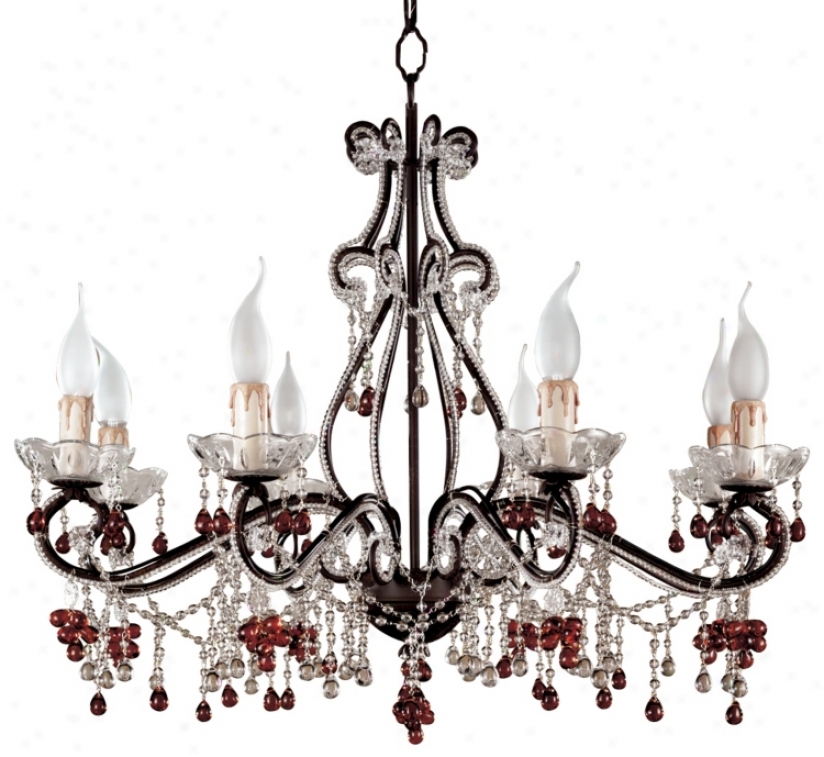 Parisian Eight Light Amber Chandelier (64883)