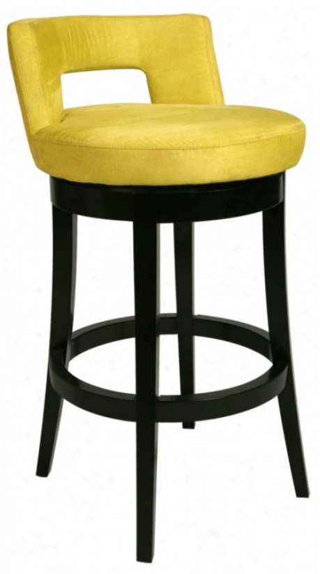 Pastel Eureka Yellow 30" High Swivel Bar Stool (p6438)