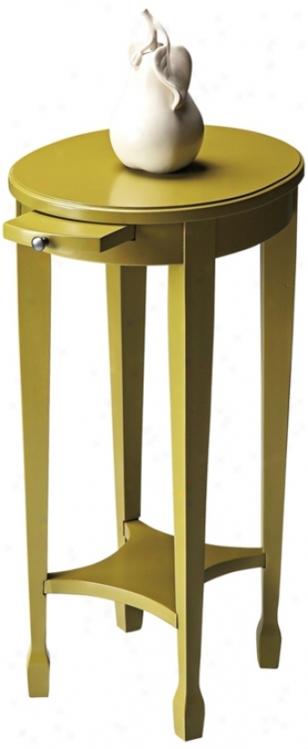 Pear Green Pull Tray Accent Table (u4815)