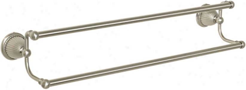 Pewter Beaded Bell 24" Double Towel Bar (57262)