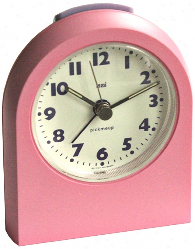 Pick-me-up Pink Alarm Clock (v8517)