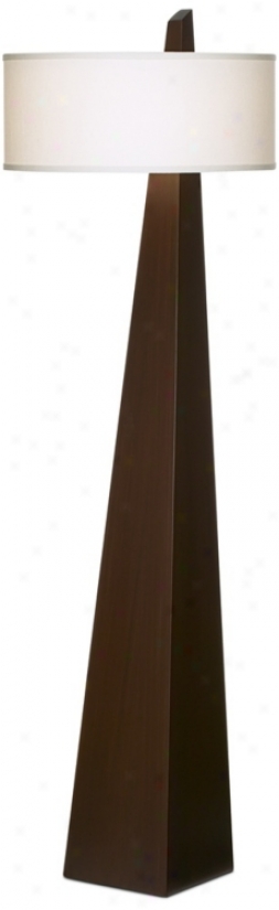 Pillar Walnut Wood Modern Floor Lamp (p1833)