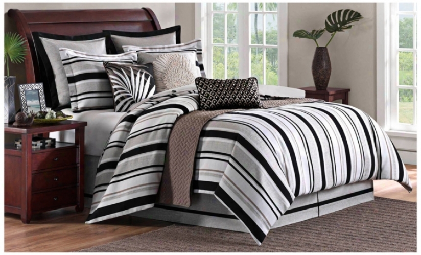 Pine Manor Comforter Bedding Concrete (queen) (t9304)