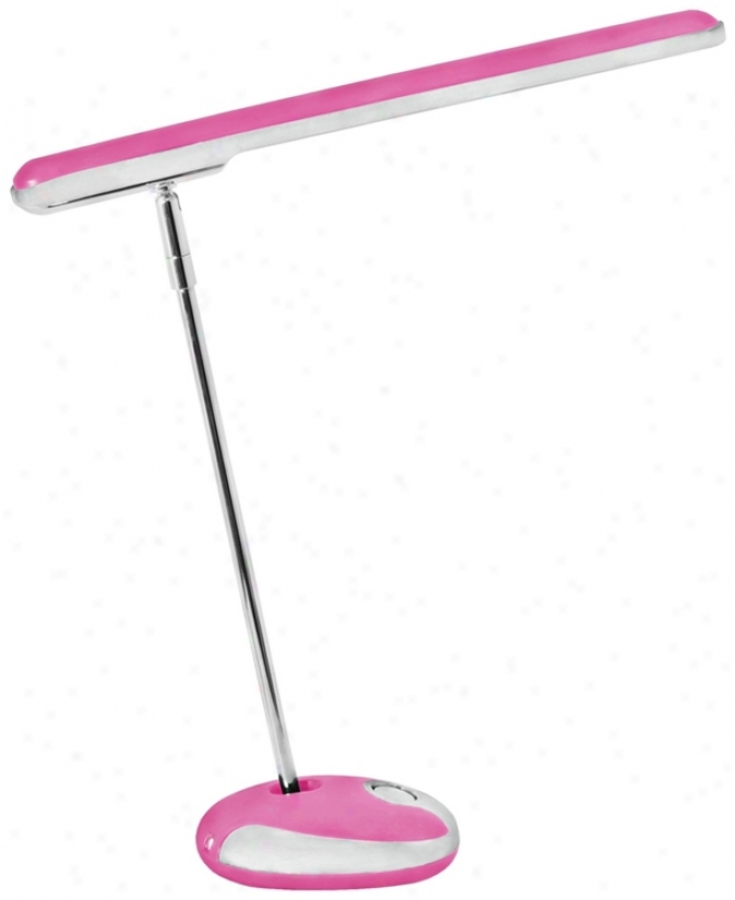 Pink And White Folding Led Desk Lamp (u8859)