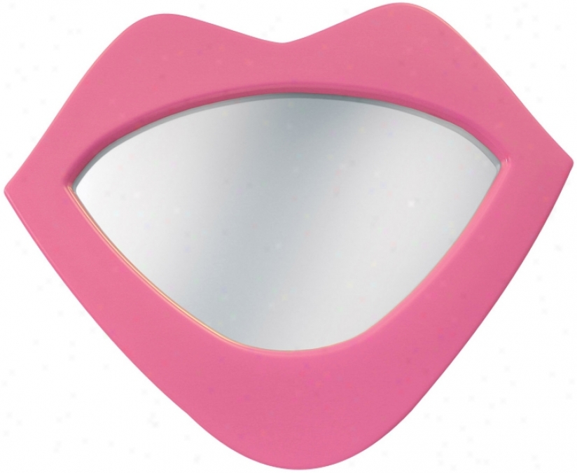 Pink Lips 22" High Wall Mirror (70048)