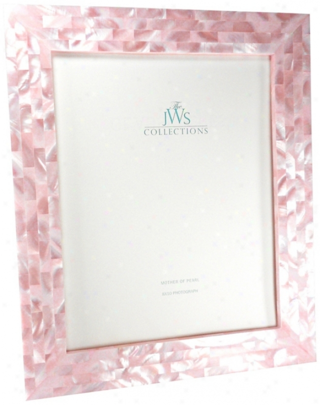 Pink Mother Of Pearl 8x10 Frame (w4978)