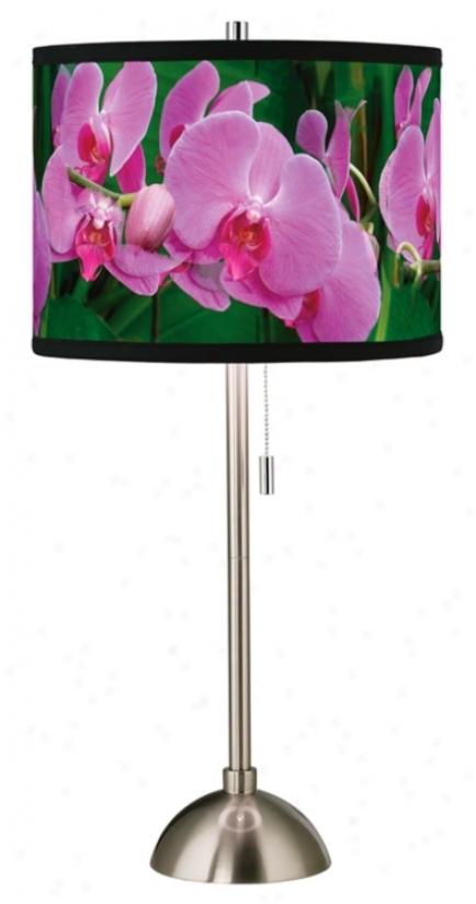 Pink Orchids Giclee Shade Table Lamp (60757-81684)