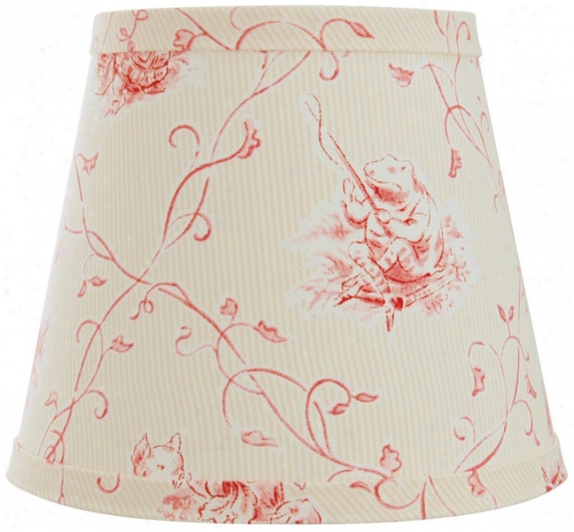 Pink Trellis Baby Toile Lamp Shade 8x14x10.25 (spider) (w0142)