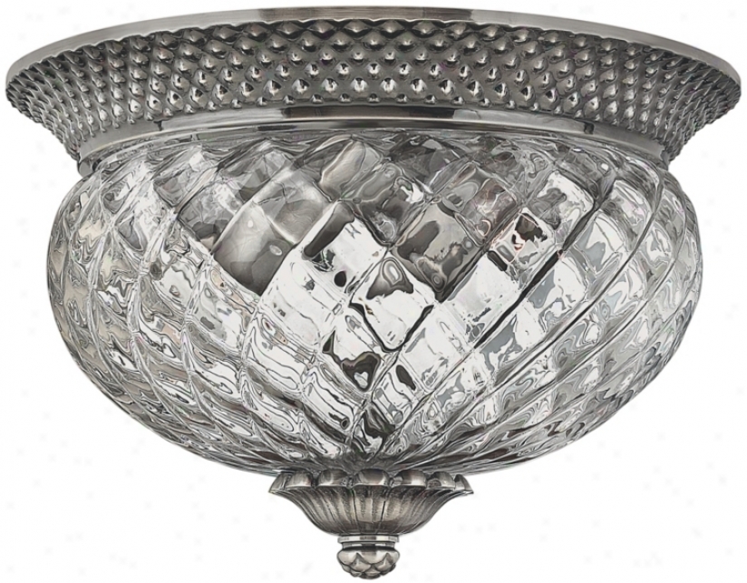 Plantation Collection Antique Nlckel 12" Wide Ceiling Light (k3276)