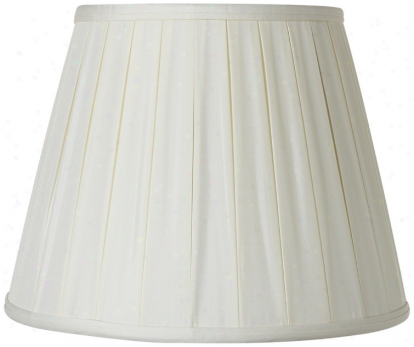 Pleated Oyster Silk Empire Lamp Shade 11x18x13.5 (spider) (v1766)