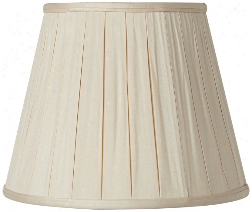 Pleated Sand Silk Empire Lamp Shade 11x18x13.5 (spider) (v1764)