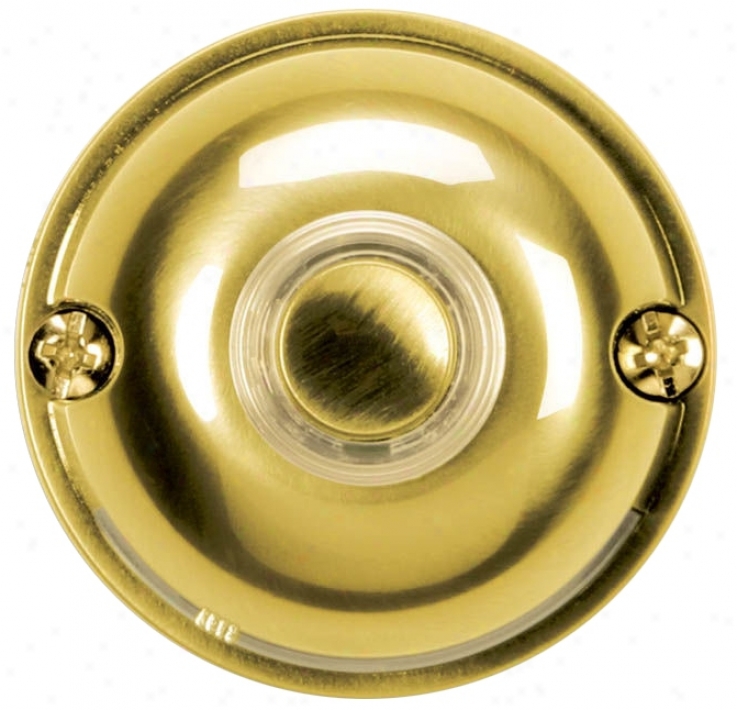 Polished Brass 2" Round Led Doorbell Button (k6227)