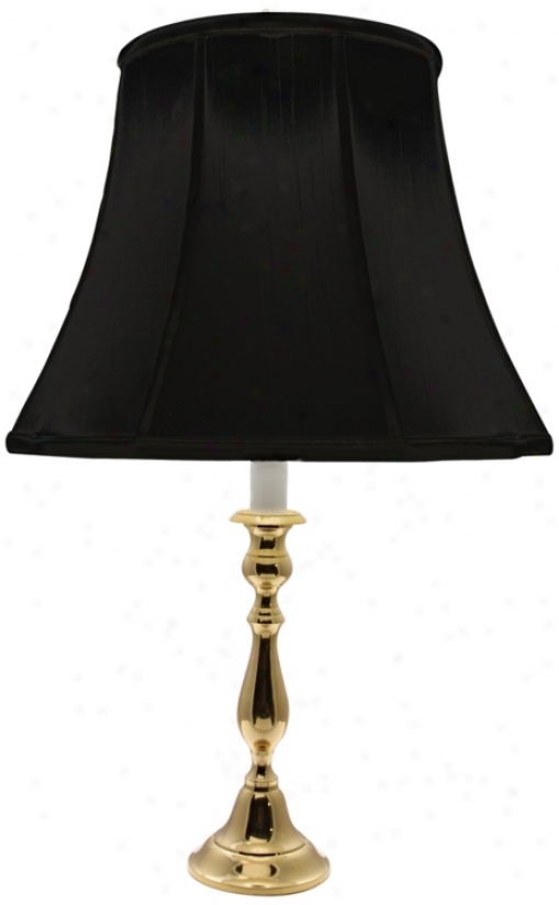 Refined Brasq Black Shade Candlestick 27" Strong-flavored Table Lamp (j8949)