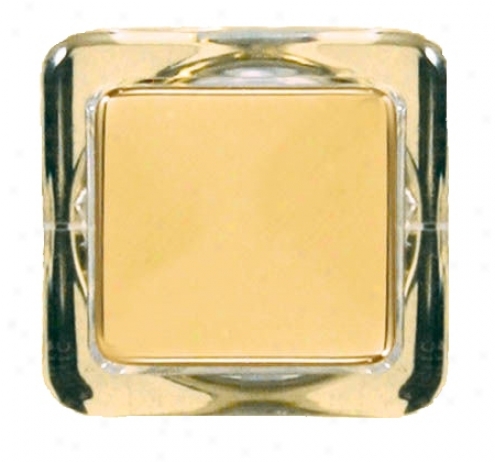 Burnished Brass Finish Square Doorbell Button Insert (k6326)