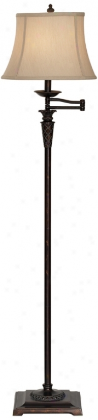 Pompeii Bronze Swing Arm Floor Lamp (n1059)