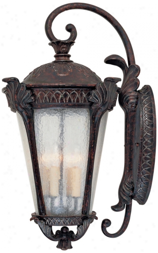 Pompia Distressed Bronze 28 1/4" High Outdoor Wall Light (j6488)