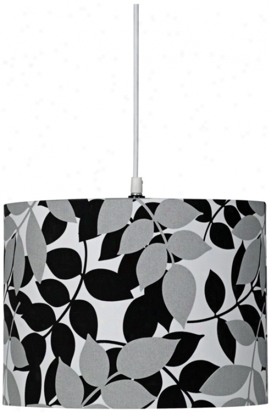 Pop Art Two-tone Leaf Print Teardrop Pendant Chandelier (u4081)