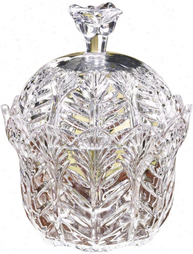 Portico 7" High Faceted Crystal Covered Candy Dish (g5260)