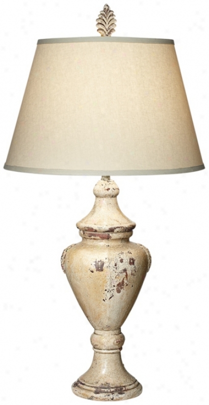 Possini Beige Tuscan Jar Ceramic Table Lamp (v2453)