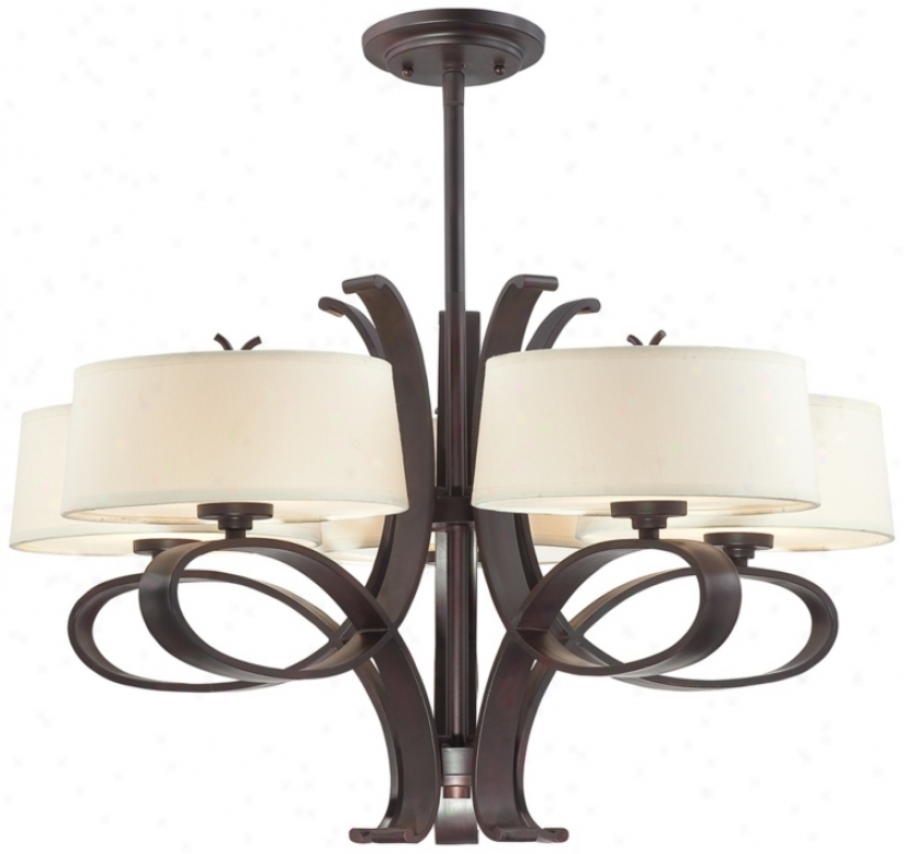 Possini Bornze Curled Iron 27 3/4" Wide Chandelier (p2775)