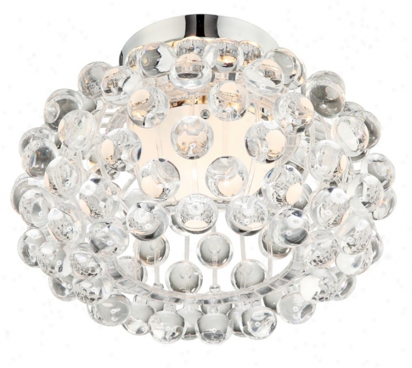 Possini Euro Acrylic Ball Chrome Flushmount Ceiling Fixture (12045)