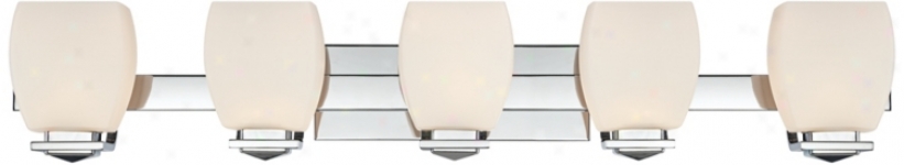 Possini Euro Chrome 5-light Bathroom Wall Light (u2824)