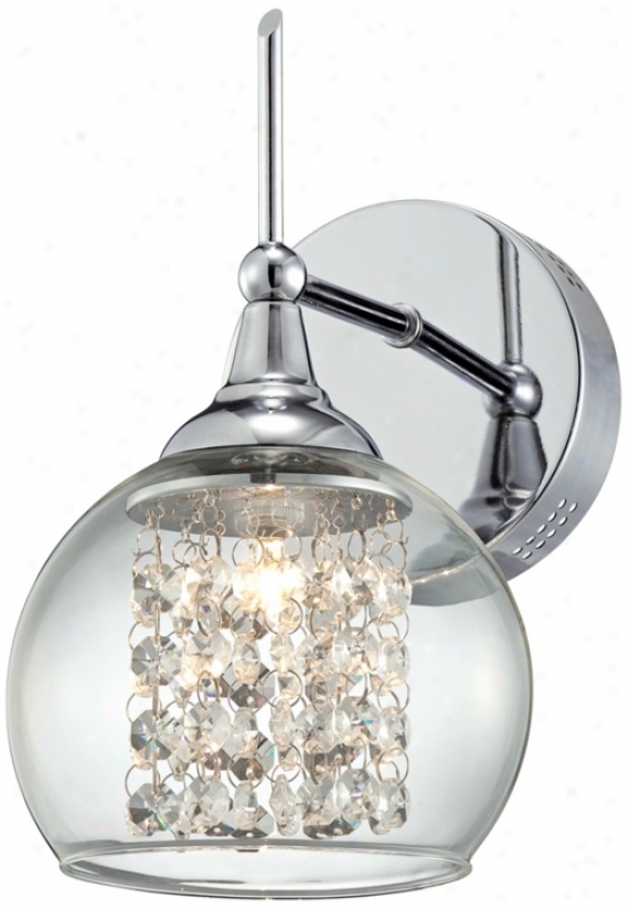 Possini Euro Crystal Rainfall 10" High Wall Sconce (t4355)