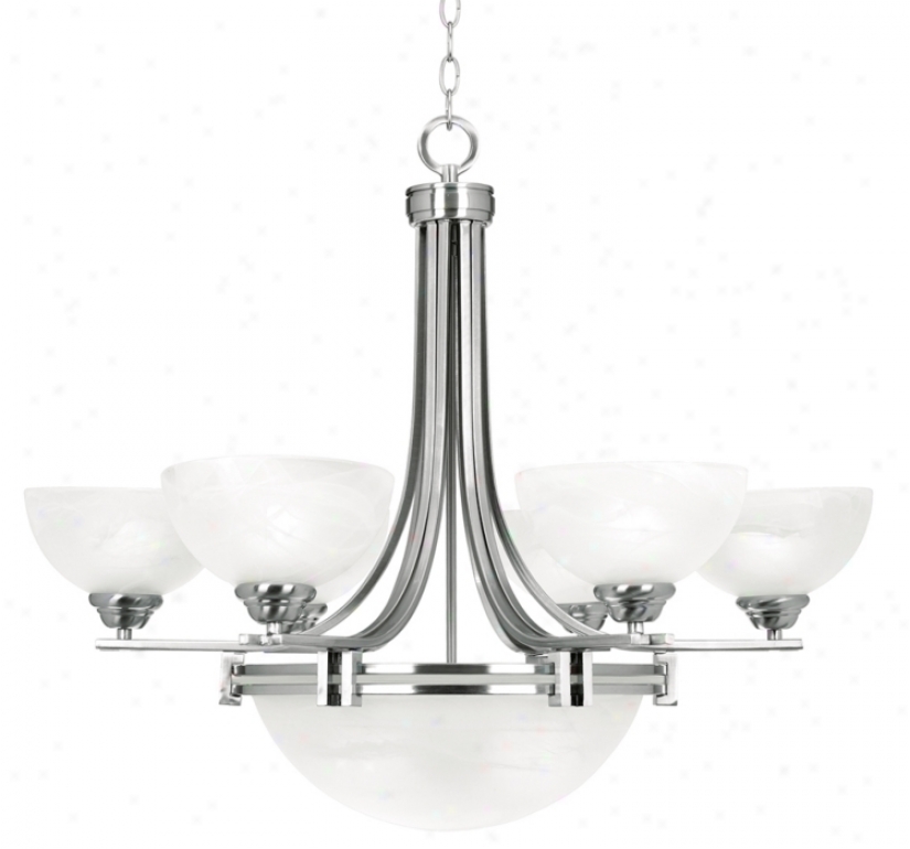 Possini Euro Deco Nickel Collection 8-light Chandelier (10816)