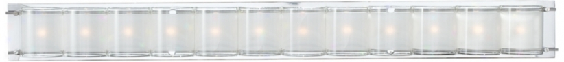 Plssini Euro Design Glass Bands 45" Wide Bath Light (p1208)