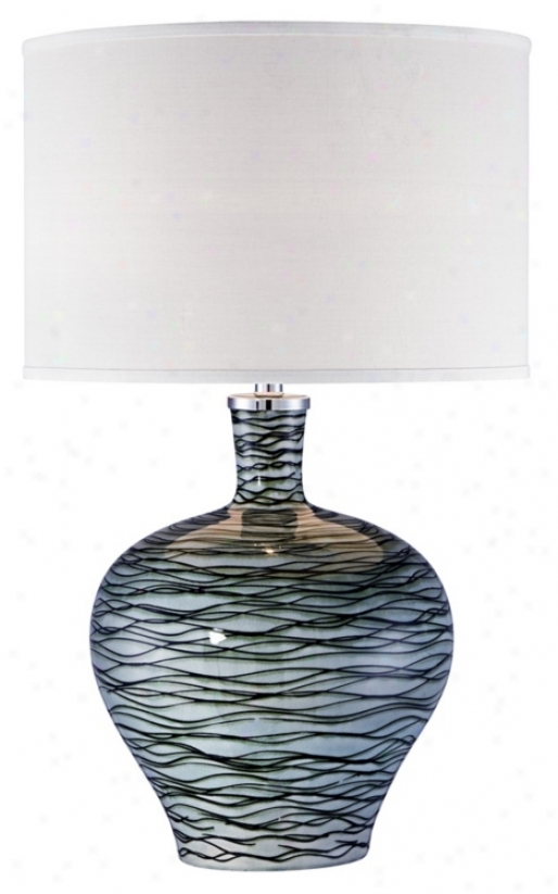 Possini Euro Design GreenW ave Ceramic Table Lamp (u2655)