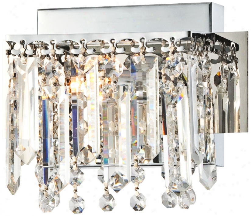 Possini Euro Design Hanging Crystal 7 3/4" Wide Bath Light (u5019)