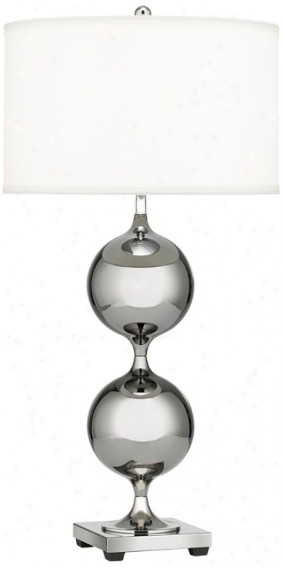 Possini Euro Design Polished Nickel Double Sphere Table Lamp (51384)